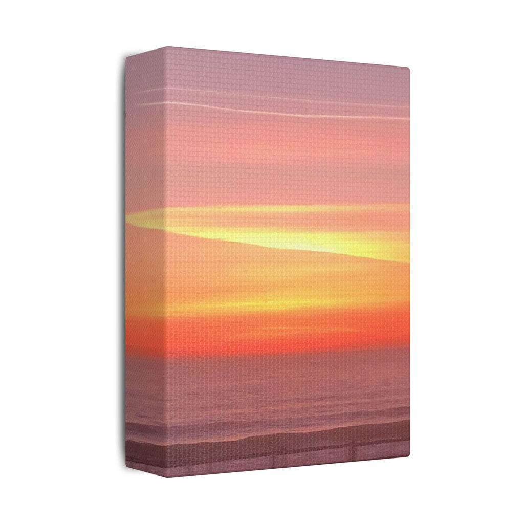 Ventura Sunset Satin Canvas — Stretched Beach Wall Art