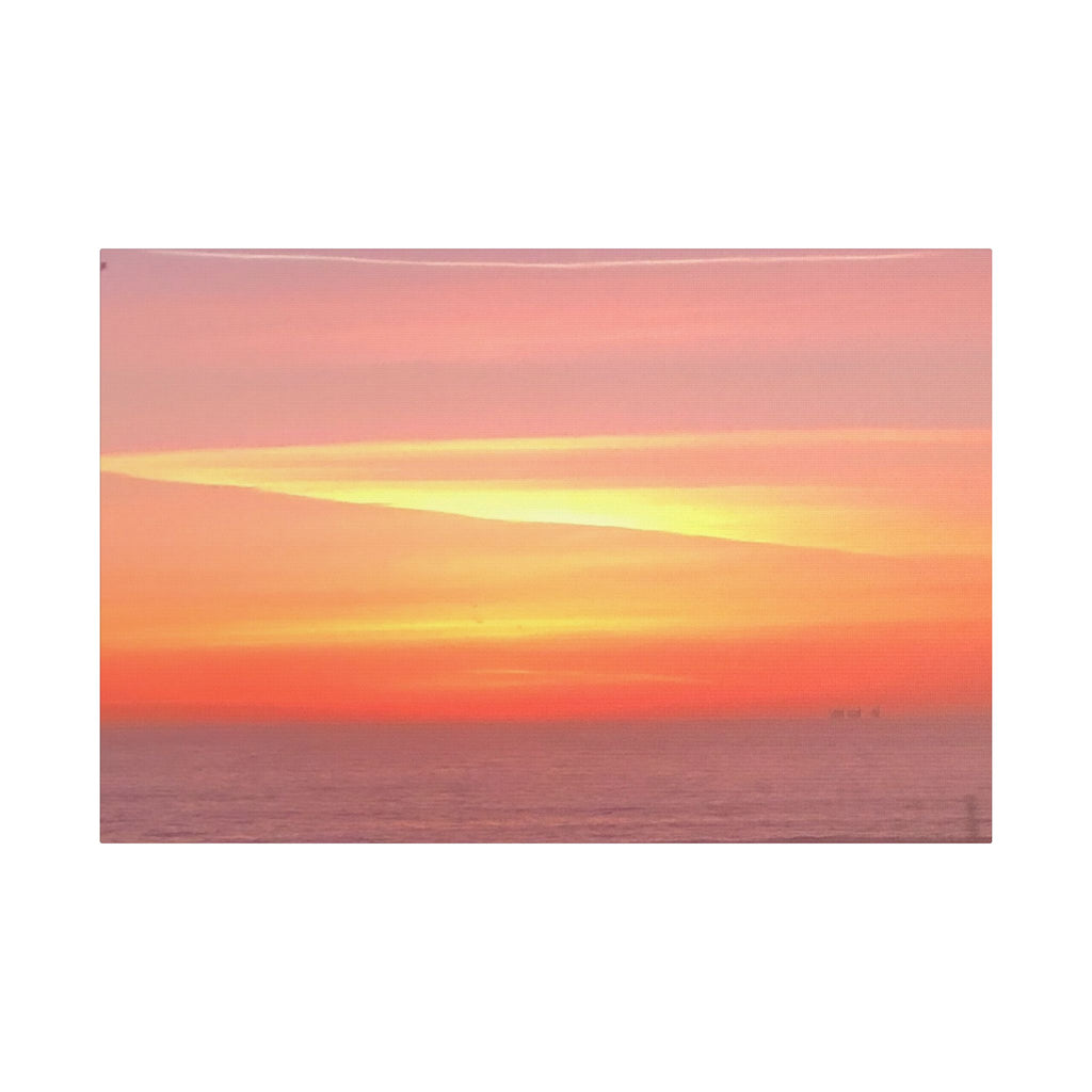 Ventura Sunset Satin Canvas — Stretched Beach Wall Art