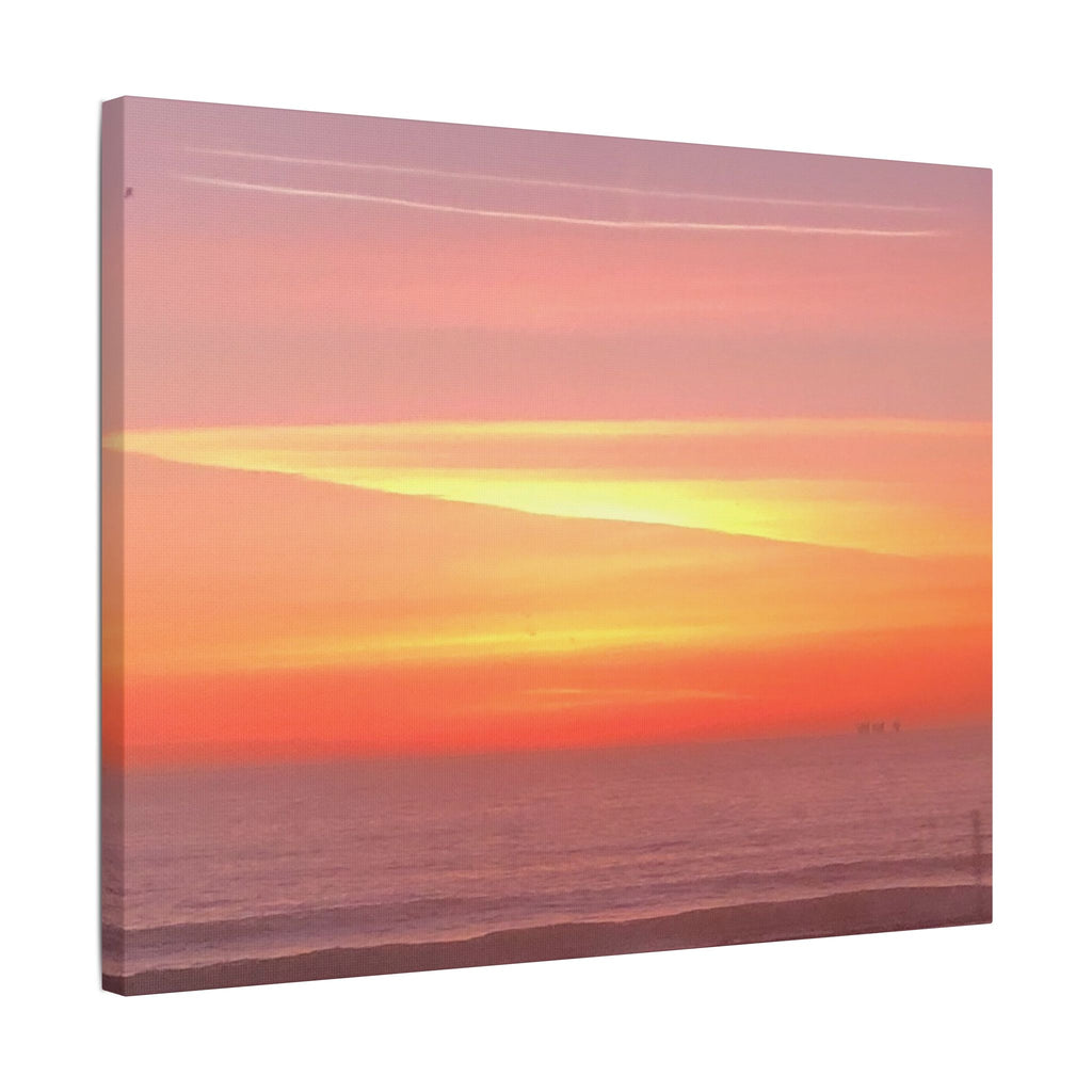 Ventura Sunset Satin Canvas — Stretched Beach Wall Art