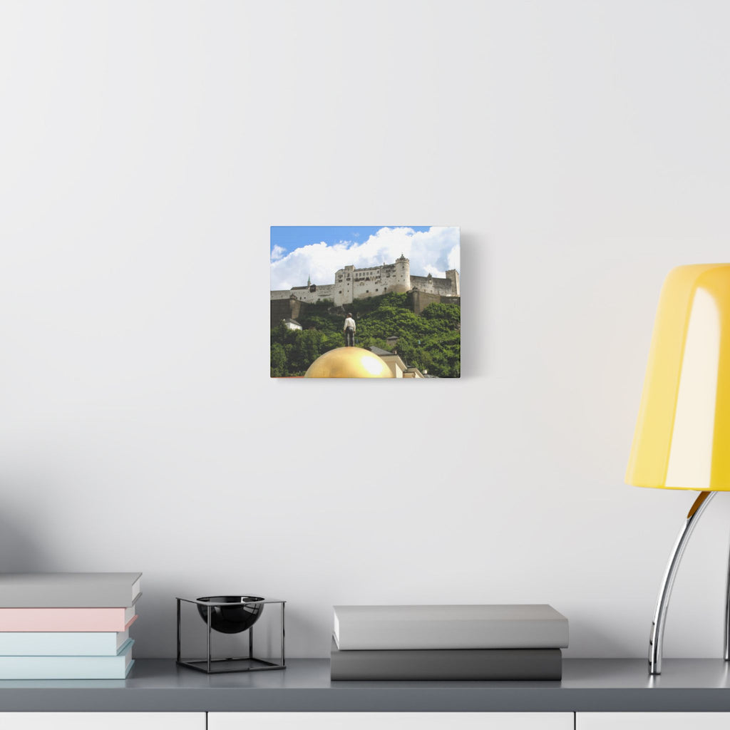 Salzburg Fortress Satin Stretched Canvas Print