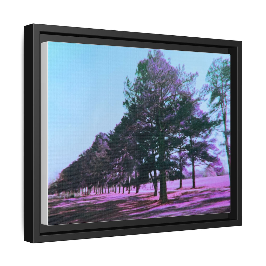 Framed Matte Canvas Print — Lomochrome Purple Tree Landscape