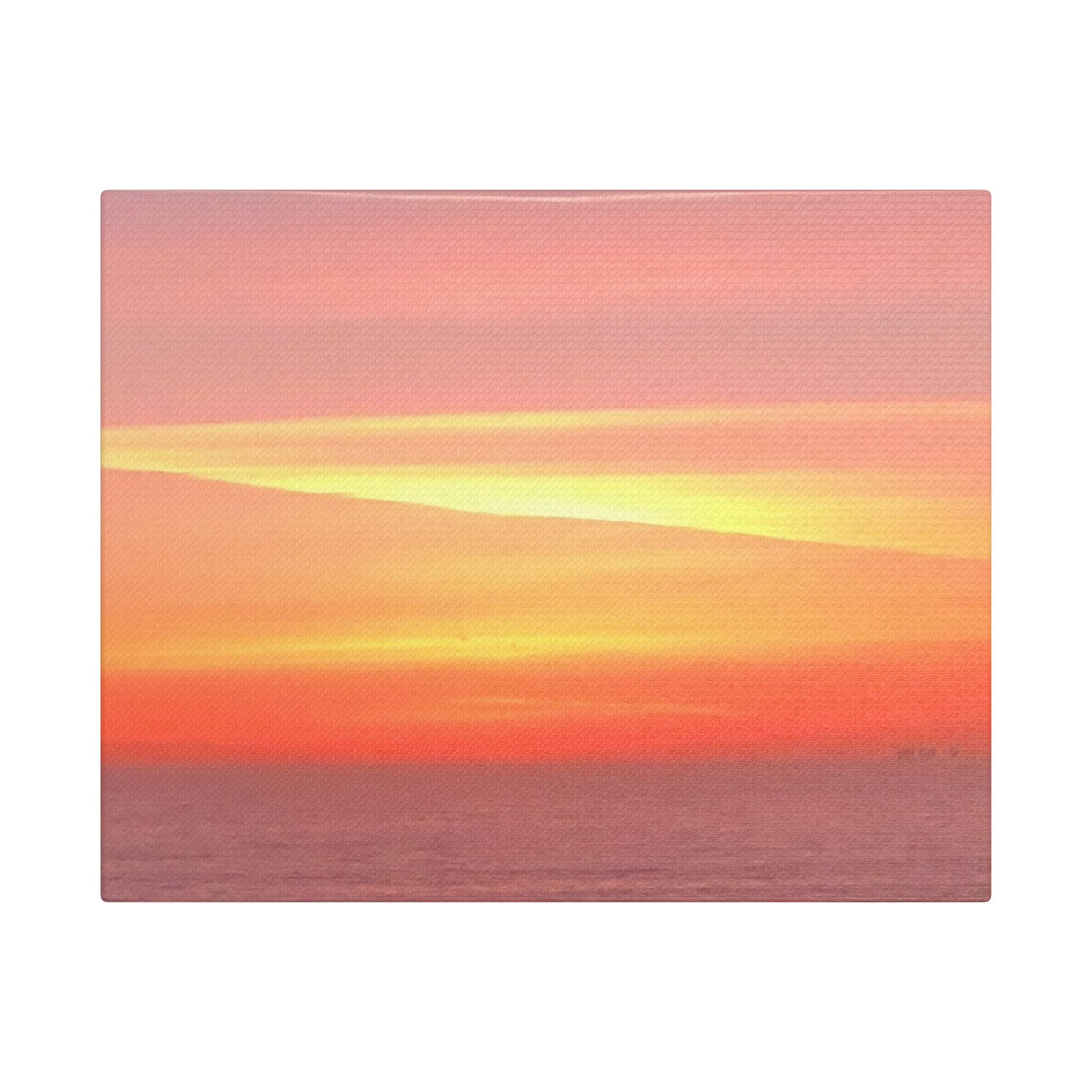 Ventura Sunset Satin Canvas — Stretched Beach Wall Art