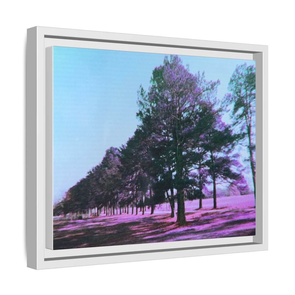 Framed Matte Canvas Print — Lomochrome Purple Tree Landscape