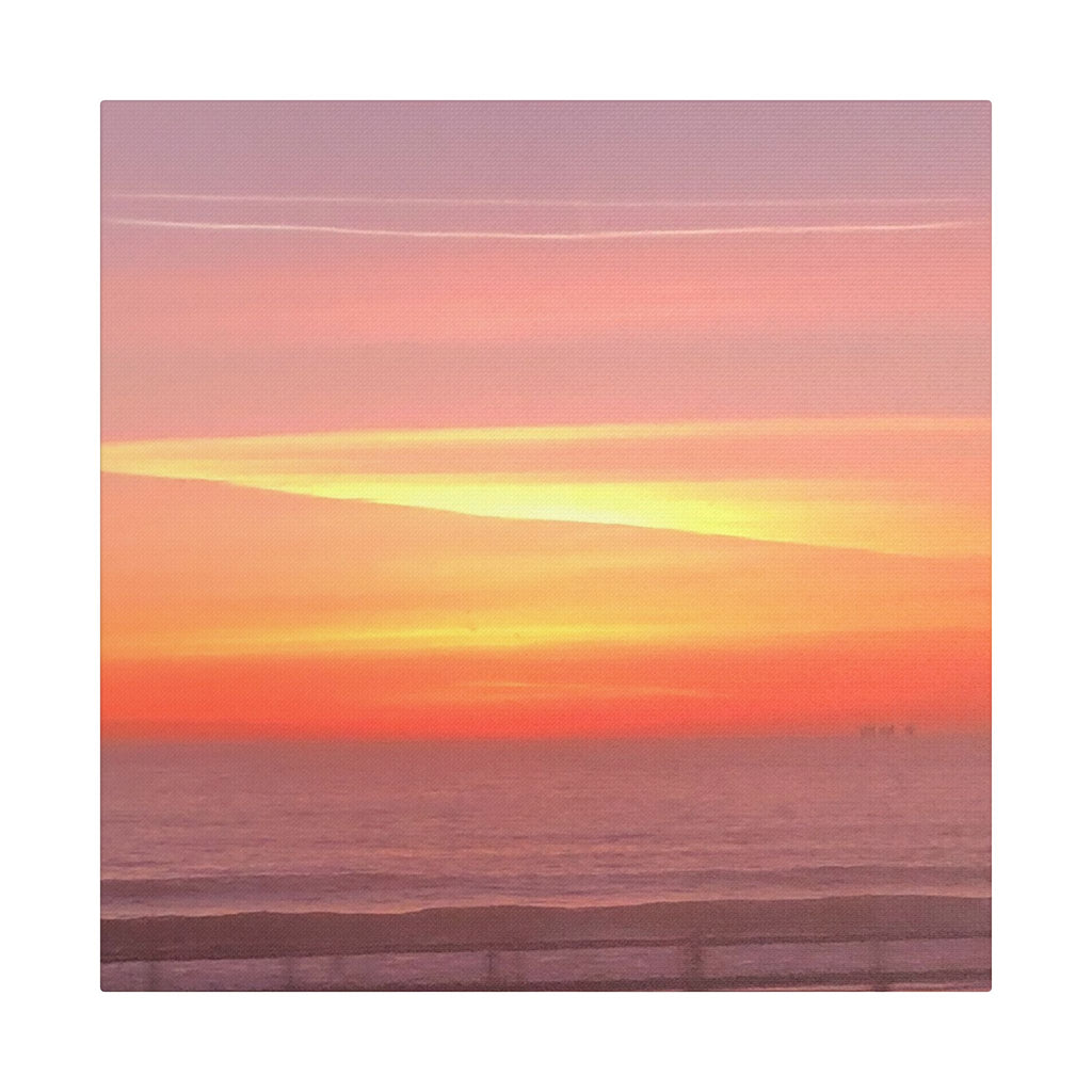 Ventura Sunset Satin Canvas — Stretched Beach Wall Art