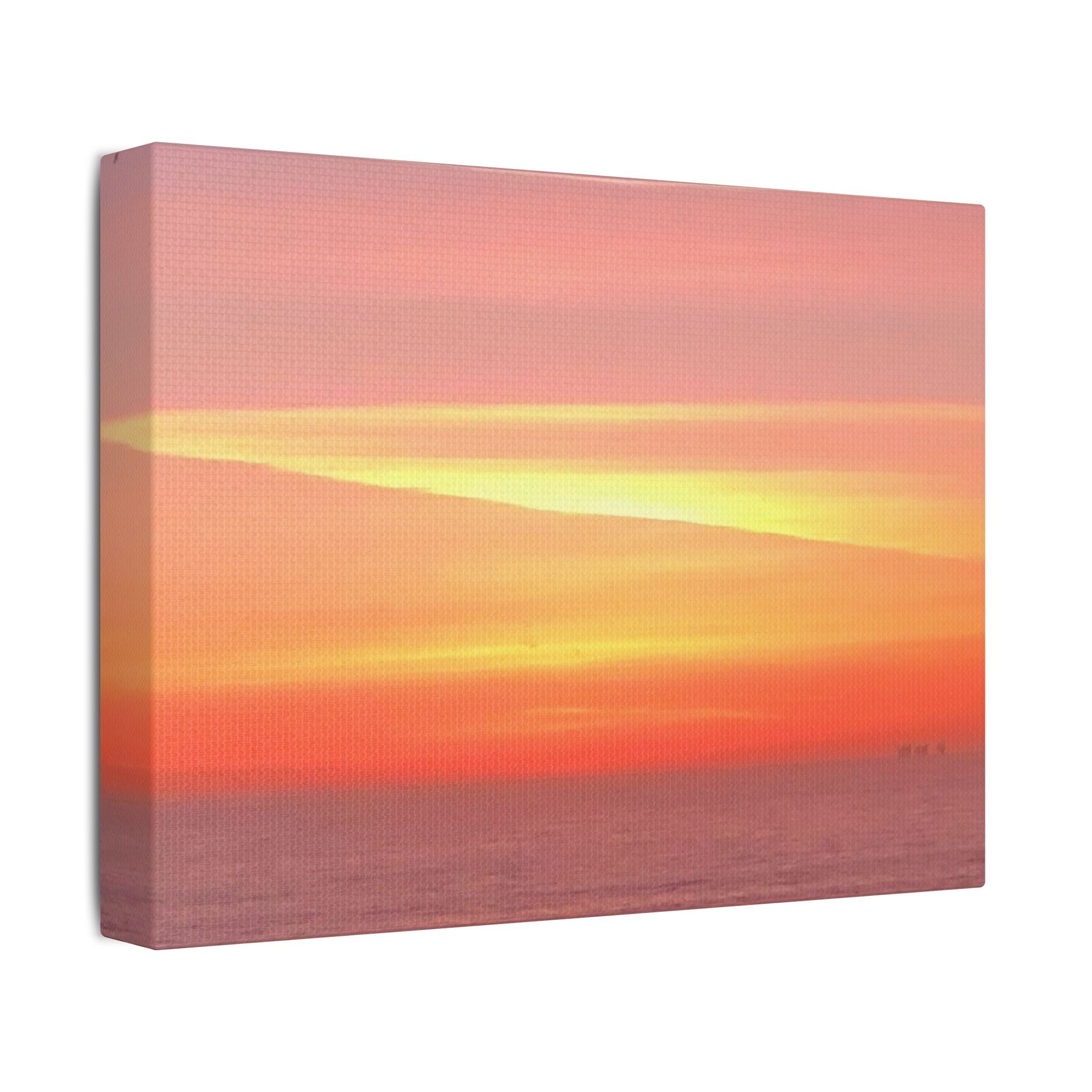 Ventura Sunset Satin Canvas — Stretched Beach Wall Art