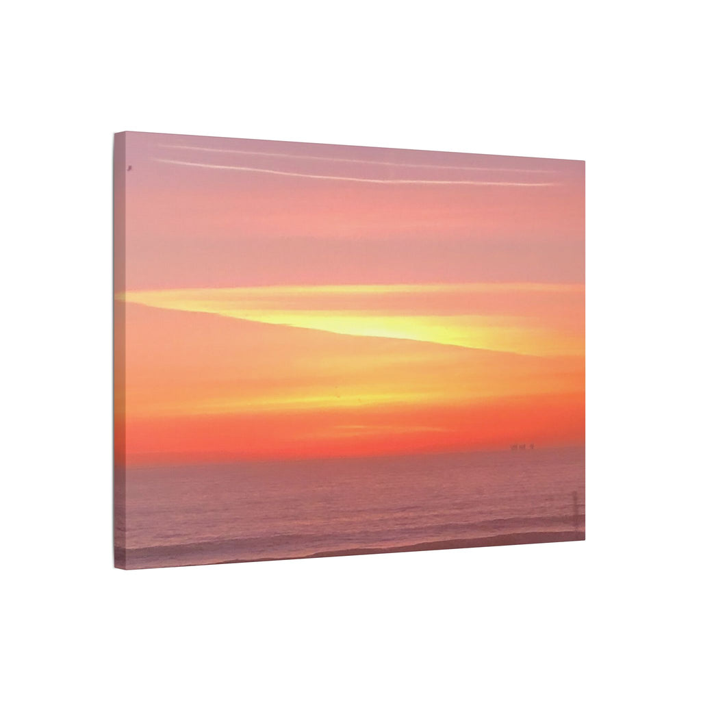 Ventura Sunset Satin Canvas — Stretched Beach Wall Art