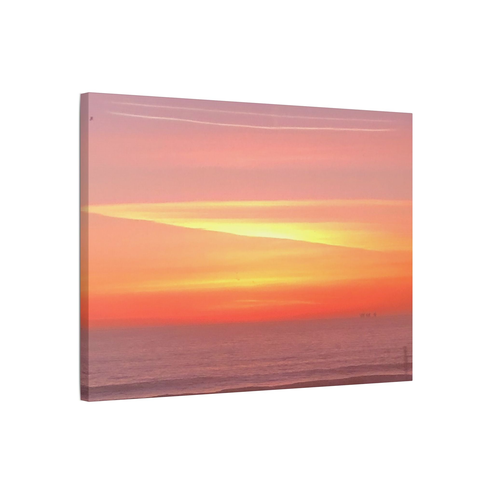 Ventura Sunset Satin Canvas — Stretched Beach Wall Art