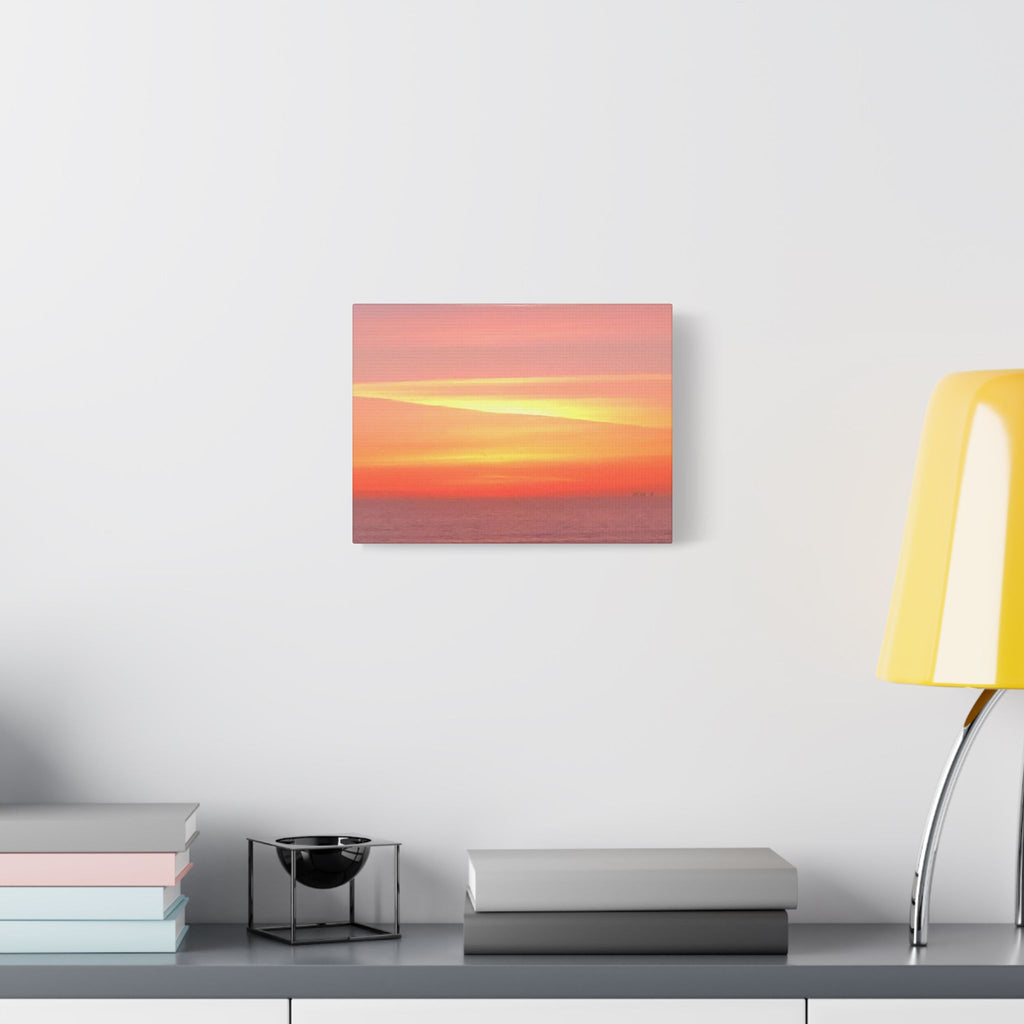 Ventura Sunset Satin Canvas — Stretched Beach Wall Art