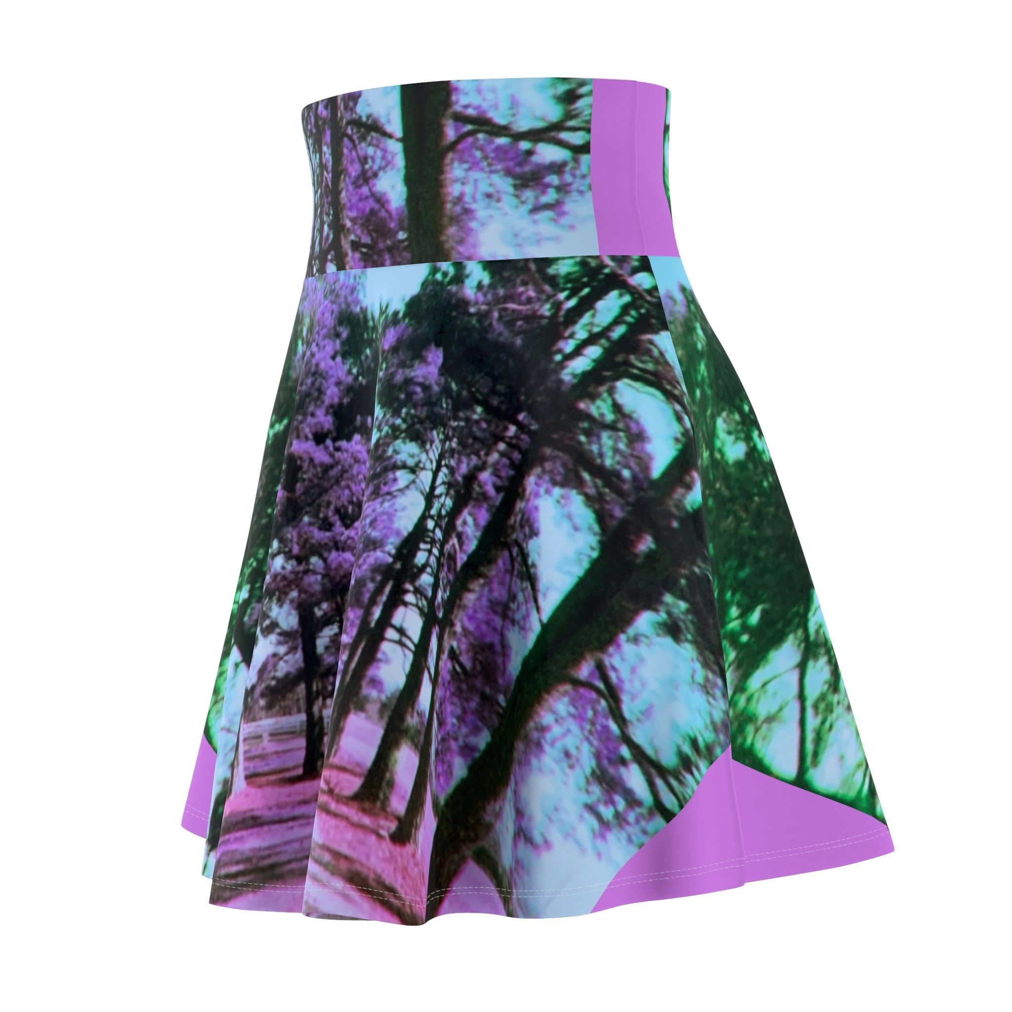 Pathway to Paris, TX Skater Skirt — Dreamy Nature Print