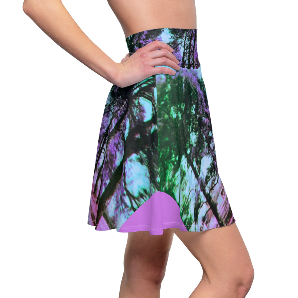 Pathway to Paris, TX Skater Skirt — Dreamy Nature Print