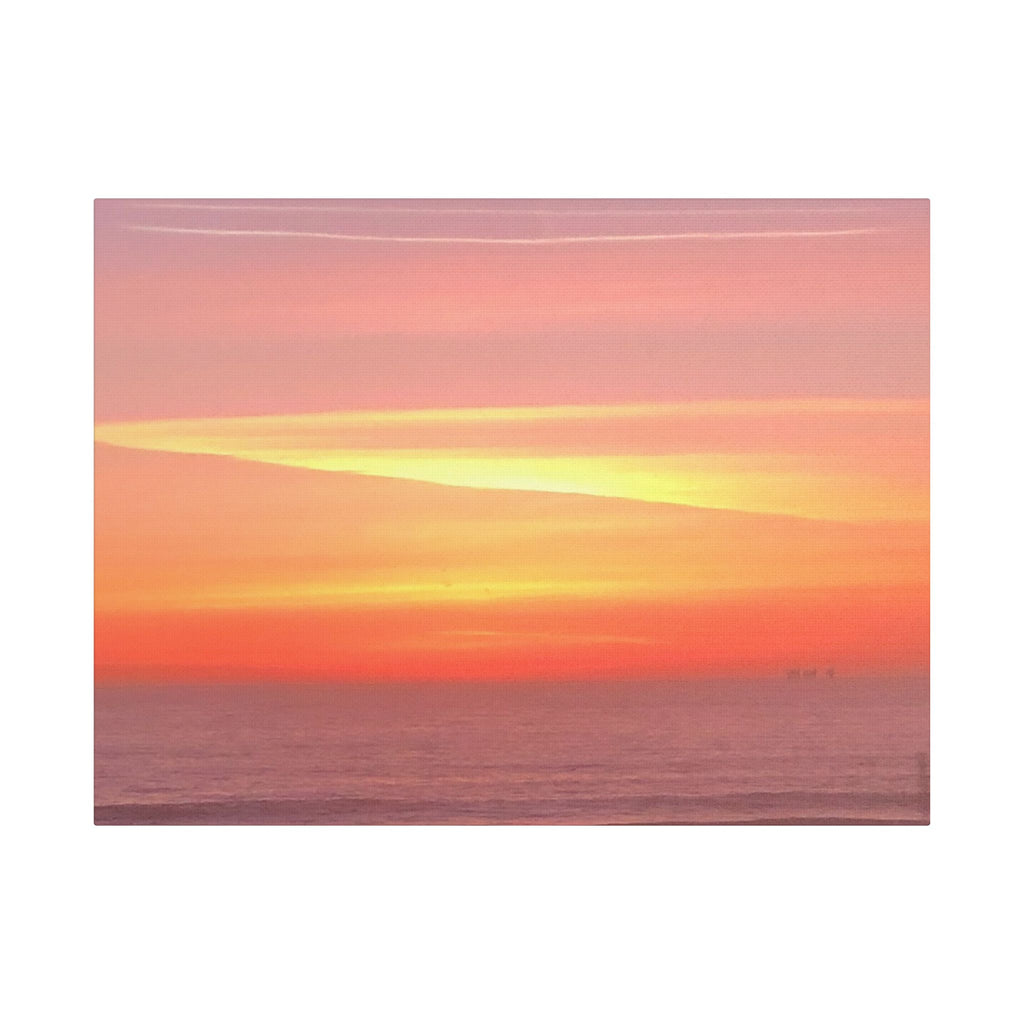 Ventura Sunset Satin Canvas — Stretched Beach Wall Art