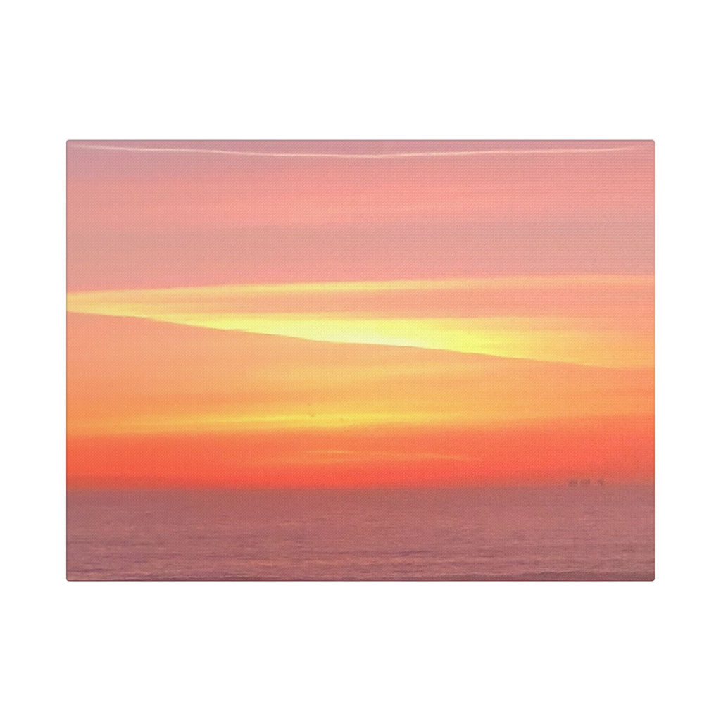 Ventura Sunset Satin Canvas — Stretched Beach Wall Art