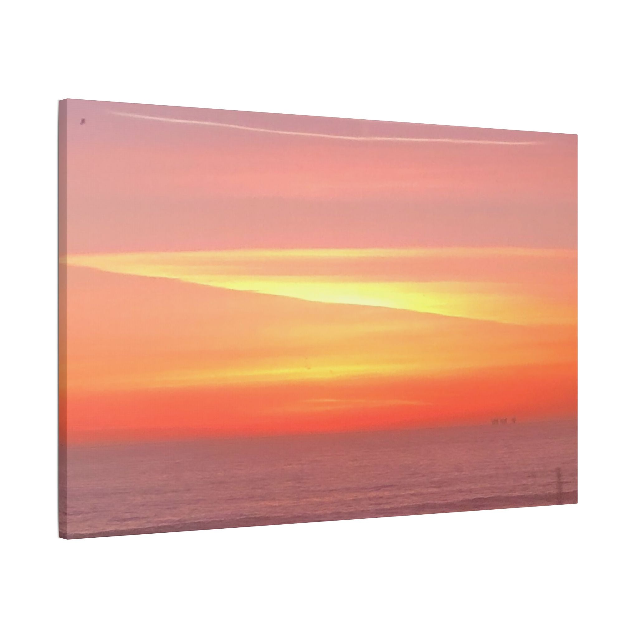 Ventura Sunset Satin Canvas — Stretched Beach Wall Art