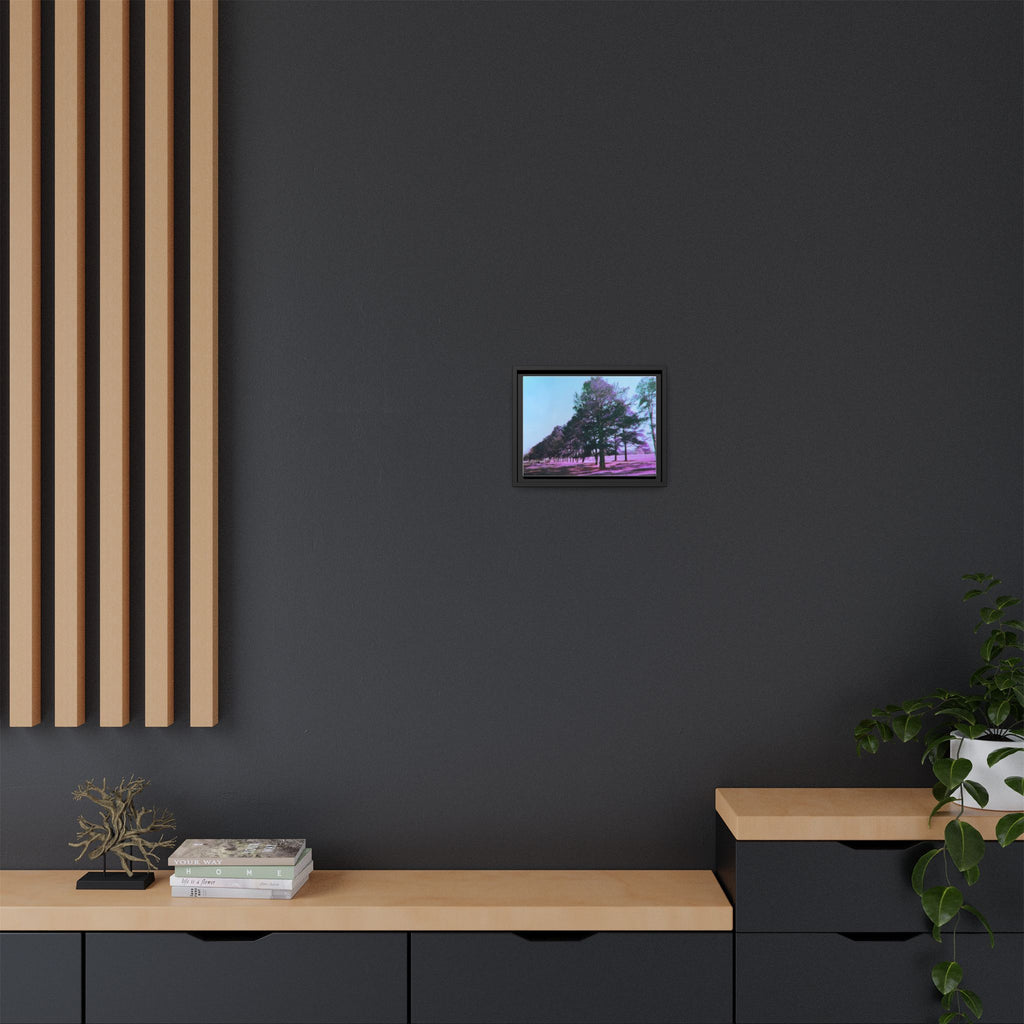 Framed Matte Canvas Print — Lomochrome Purple Tree Landscape